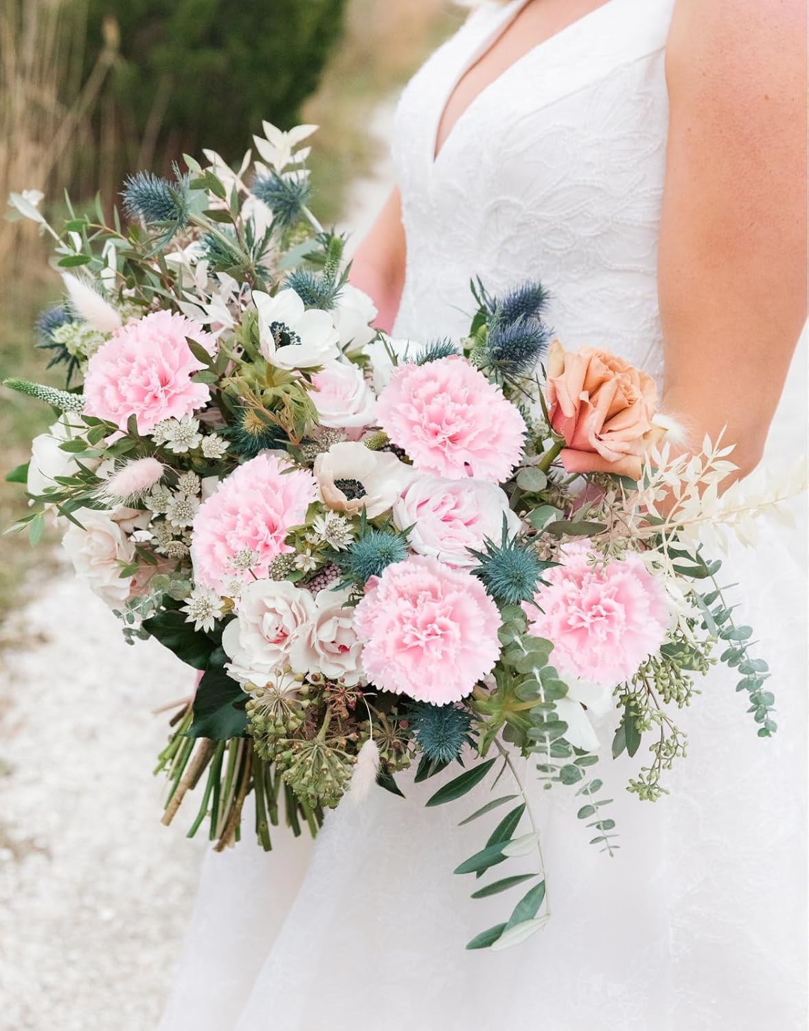 16PCS Pink Carnations Artificial Flowers 14.8'' Fake Carnation Silk Flowers with Single Stem Faux Carnations Flowers for Home Table Centerpiece Wedding Decor Floral Arrangements (Light Pink) - Image 6