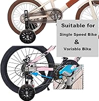 Vista 4 de Training Wheels, Wider Flash Kids Bike Training Wheels for 12 14 16 18 20 Inch Single Speed & Variable Speed Bicycle Heavy Duty Rear with