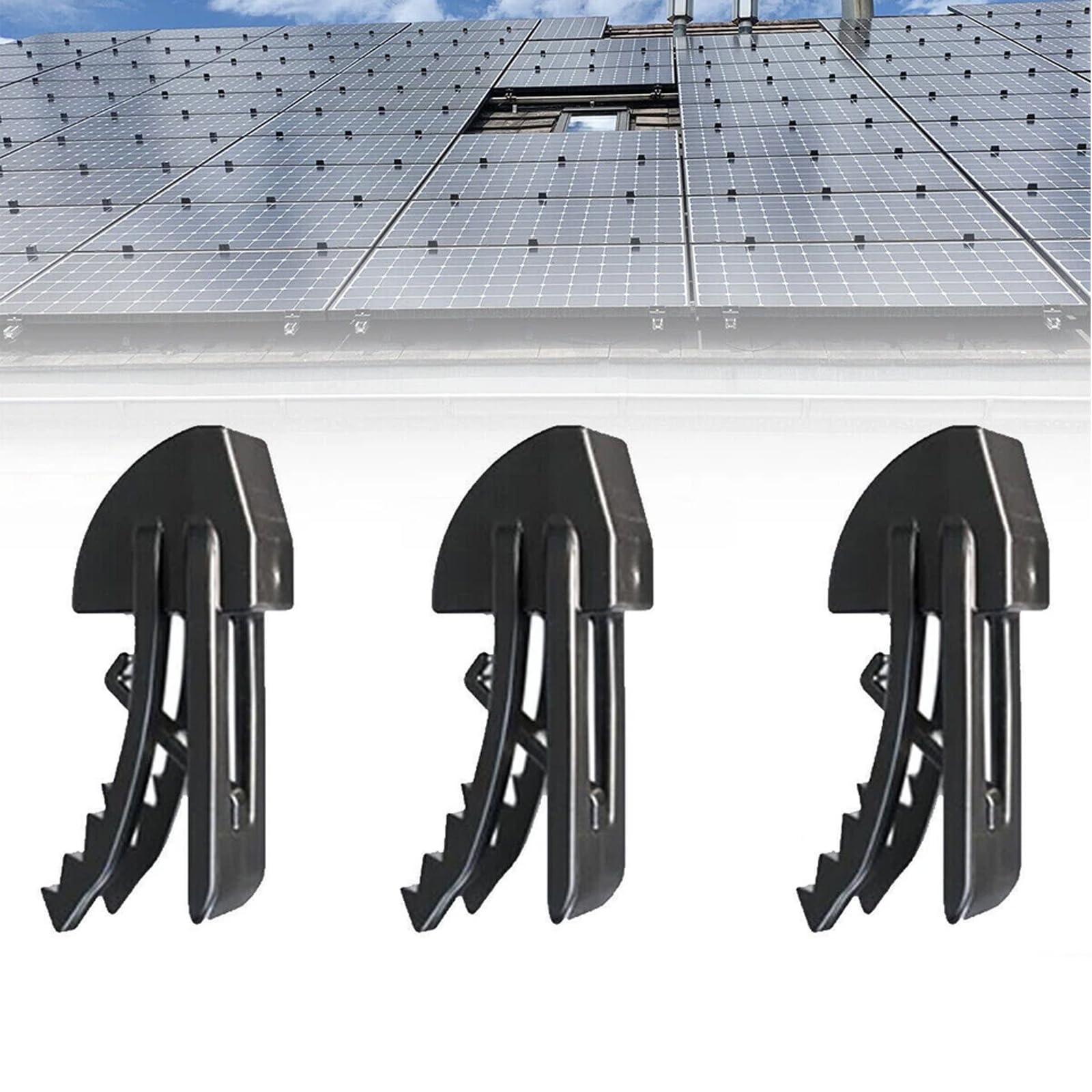 20 Stück Universell Snow Stop PV Schneehaken Solarpanel Schneeleitclips für Photovoltaik-Paneele - Einfache Installation Schneefallschutz