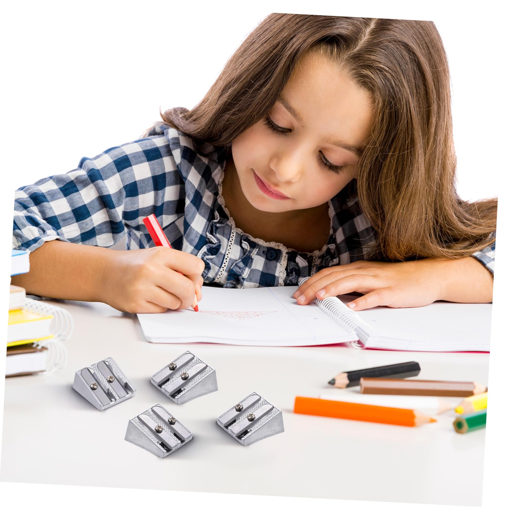 Tofficu 80stücke Legierter Bleistiftspitzer Handheld Doppel Für Büro Und Schule Leicht Und Tragbar Effizientes Schärfen Von Graphit Und Farbstiften Für Künstler Und Schüler