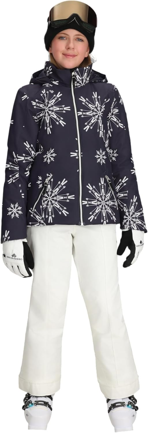 Obermeyer Girls Rylee Print Ski Jacket, Insulated and Waterproof with Extended Wear System - Image 2
