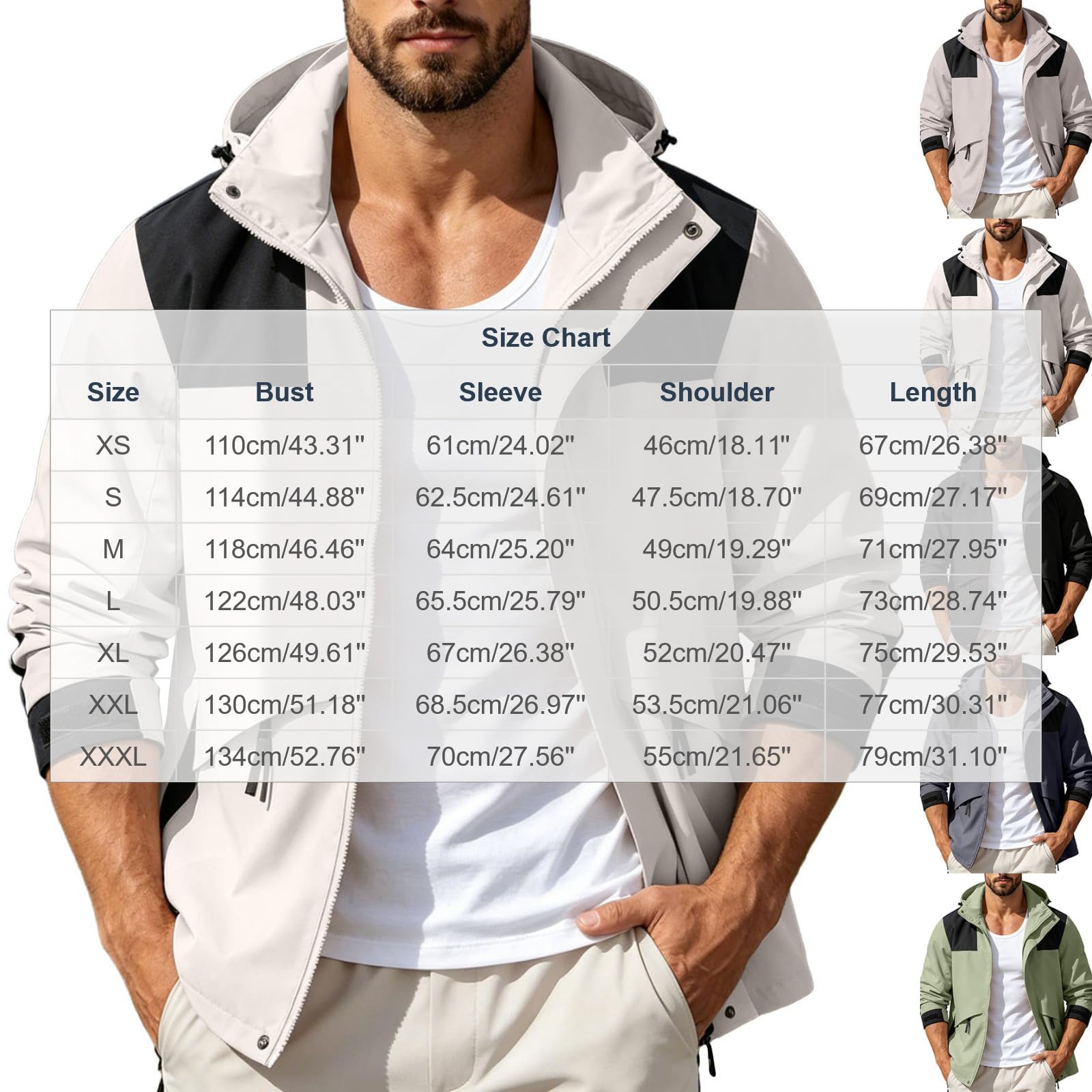 Regenjacke Herren Atmungsaktiv Wanderjacke Outdoor Fahrradjacke Windjacke