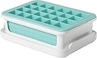 Vista 1 de OXO charola de silicona para hielo, Cubos pequeños , Azul claro