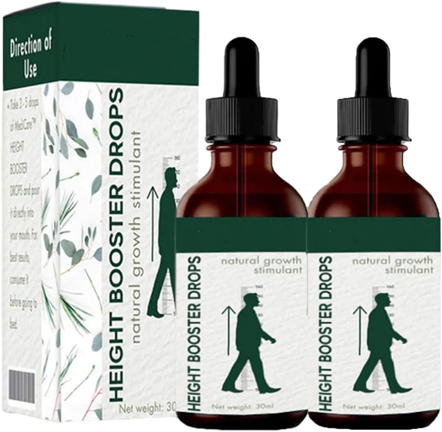 Height Booster Drops,Height Growth Drops,Medicare Height Booster Drops,Height Growth Oil for Adolescent Bone Growth, Reach Your Maximum Height (2pcs)