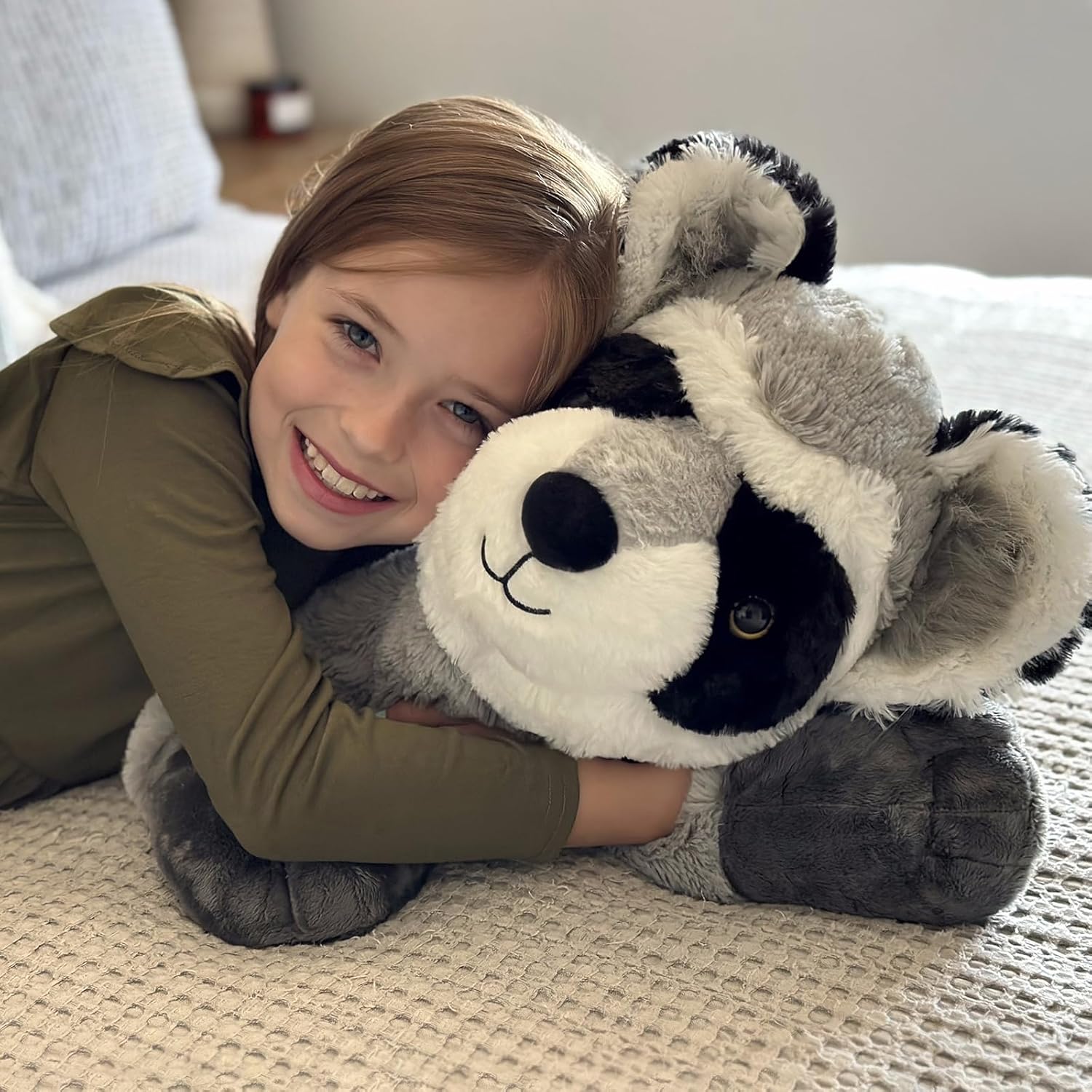 Giant Raccoon Plush Stuffed Animal 30" - Oversized Raccoon Plushies - Fluffy Big Stuffed Racoon Toy Birthday Gifts for Kids - Sweet Companion - Image 2