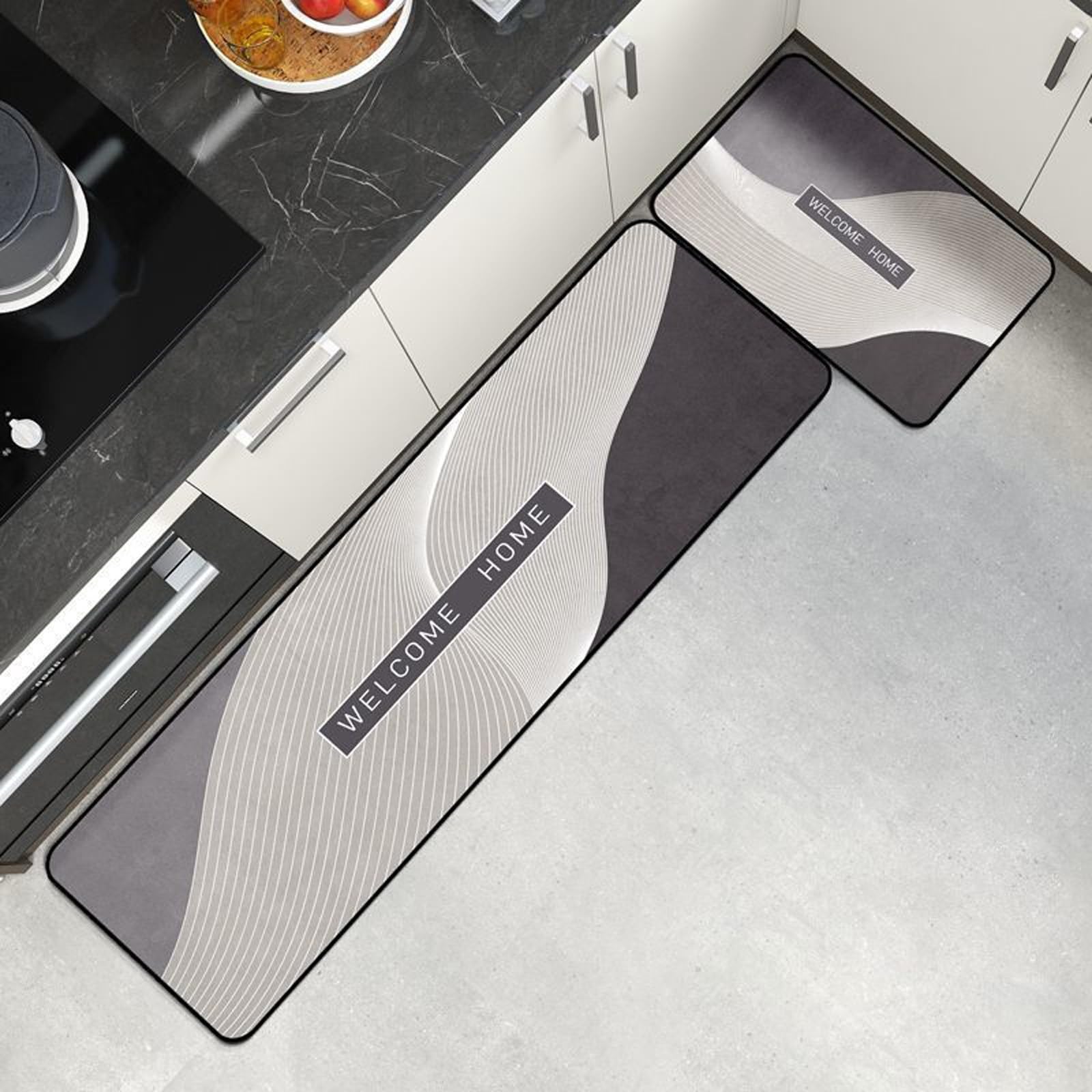 Alfombra de cocina antideslizante lavable y segura para proteger el suelo del dormitorio