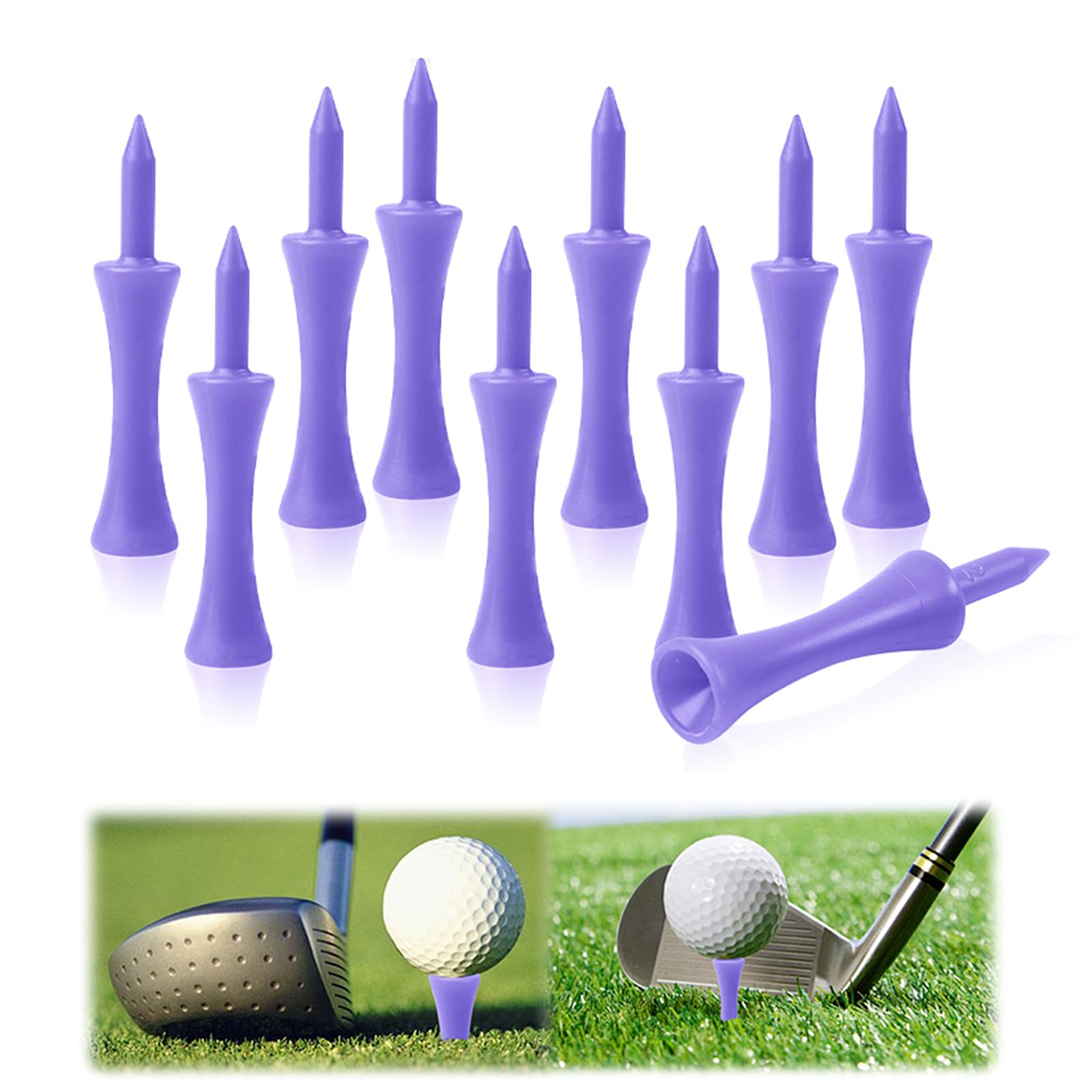 120 Pcs Golf Tees Plastic, 57mm Castle Tees Golf, Portable Castle Tees