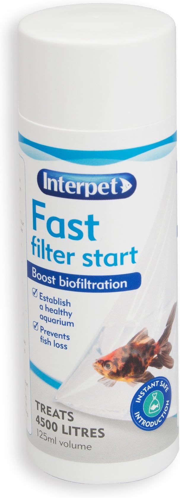 Interpet Fast Filter Start Treatment to Boost Aquarium Bio Filtration, 125 ml, Fast Acting Beneficial Bacteria, Safe for Fish, 100 g