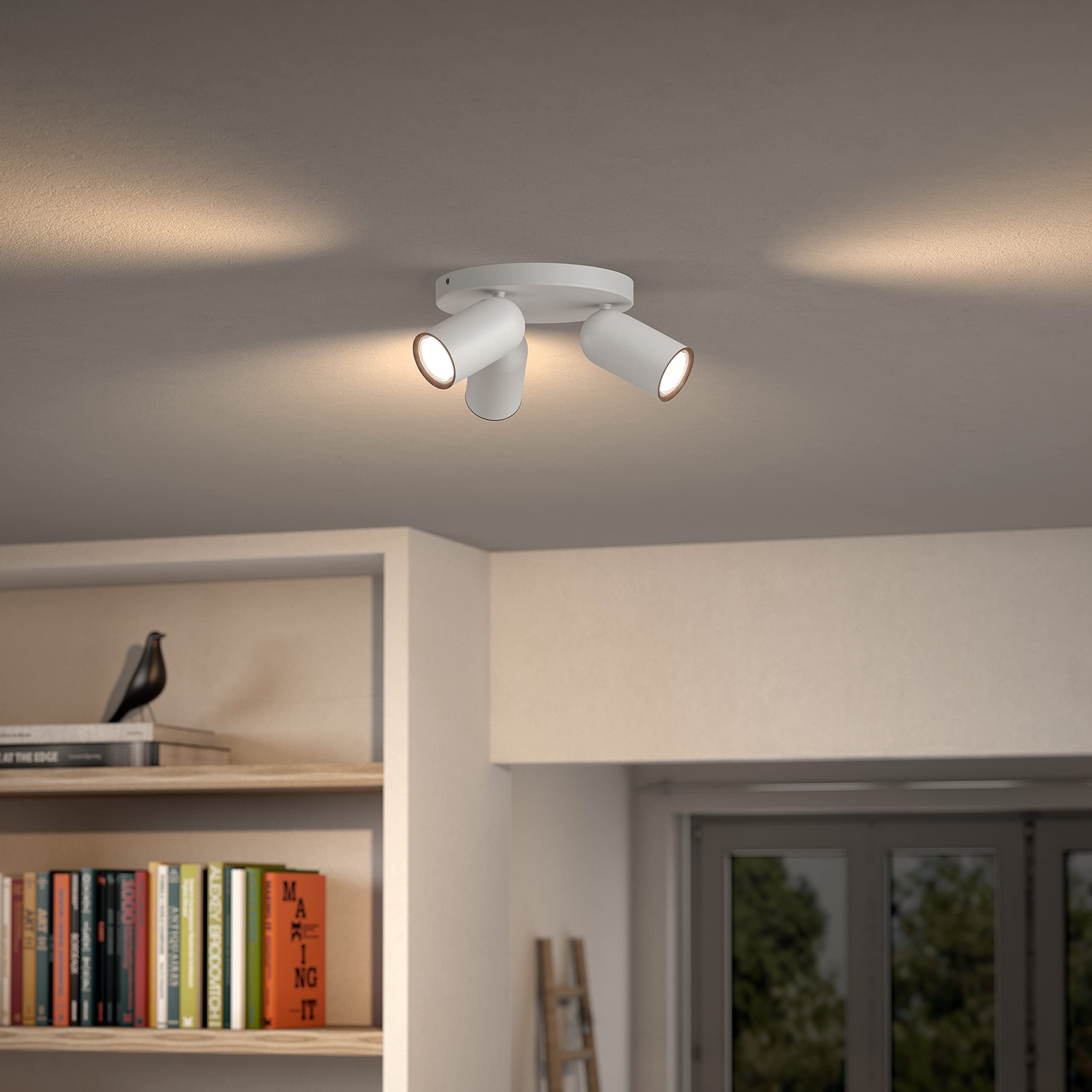 Philips Pongee Aufbaustrahler (Weiß) - 3-Flammig - SceneSwitch | Deckenstrahler - GU10 - Warmweiß - Einfach dimmbar mit Ihrem klassischen Schalter