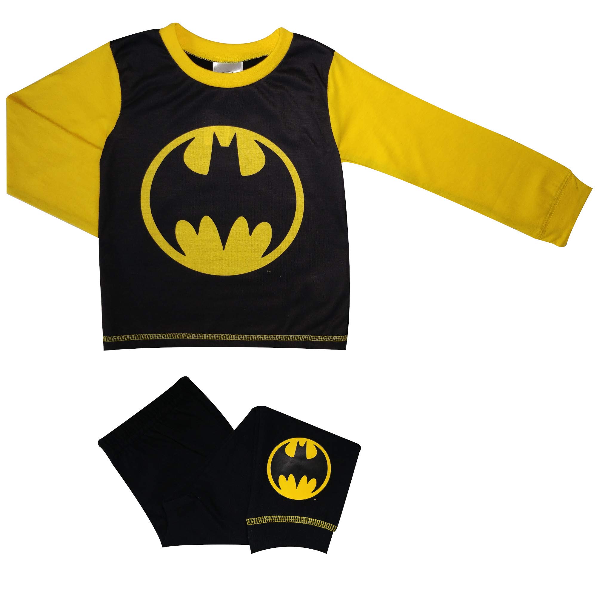 Tdp Textiles Boys Black Batman Logo 33107 Cotton Pyjama Set 4-5 Years