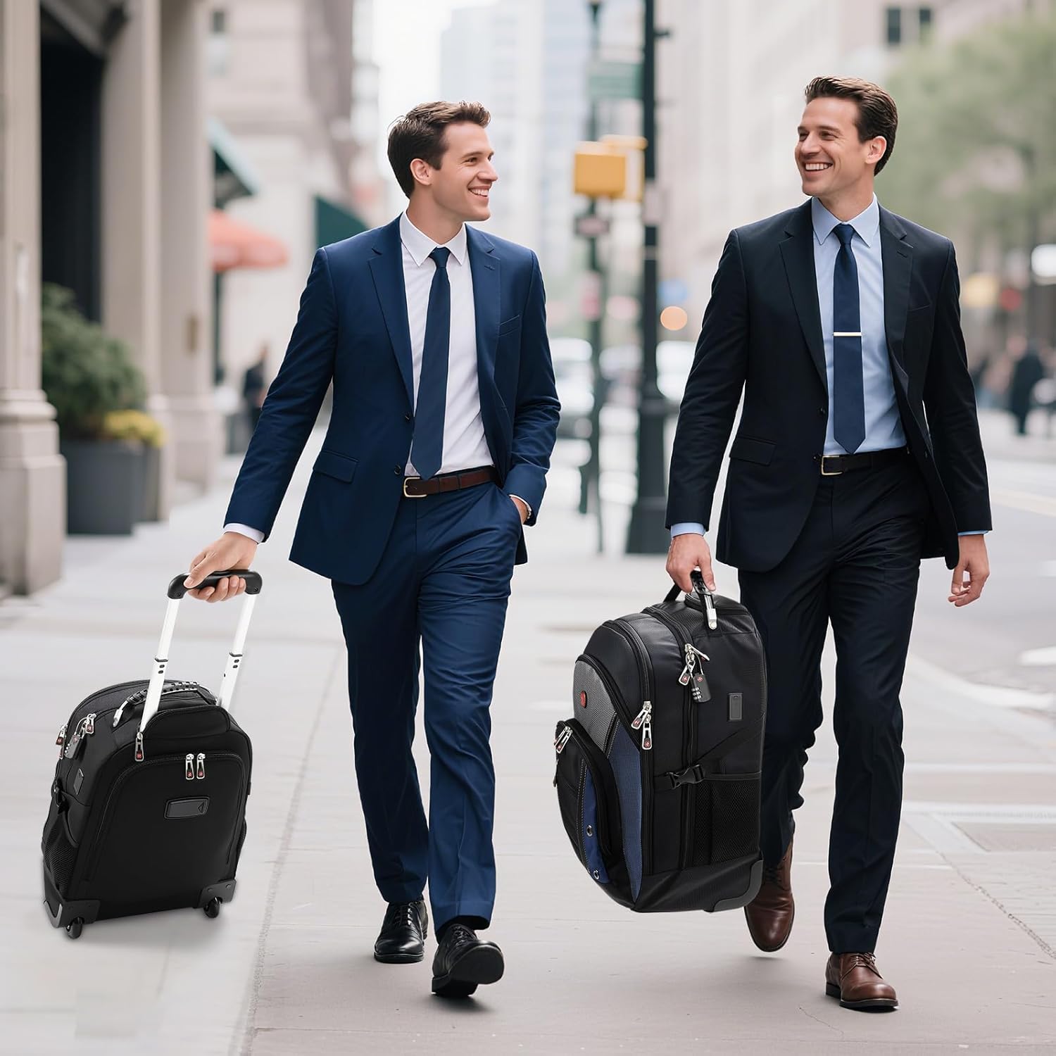 star cloud Rolling Backpack with Wheels, USB & Type-C Charging Port, 21x14x9 Water Resistant Wheeled Backpack, 17.3" Roller Laptop Backpack, Carry On Luggage for Business Travel College Work Bag