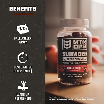 MTN OPS Slumber, Vitamin D3 + K2 & Immune Gummies Bundle