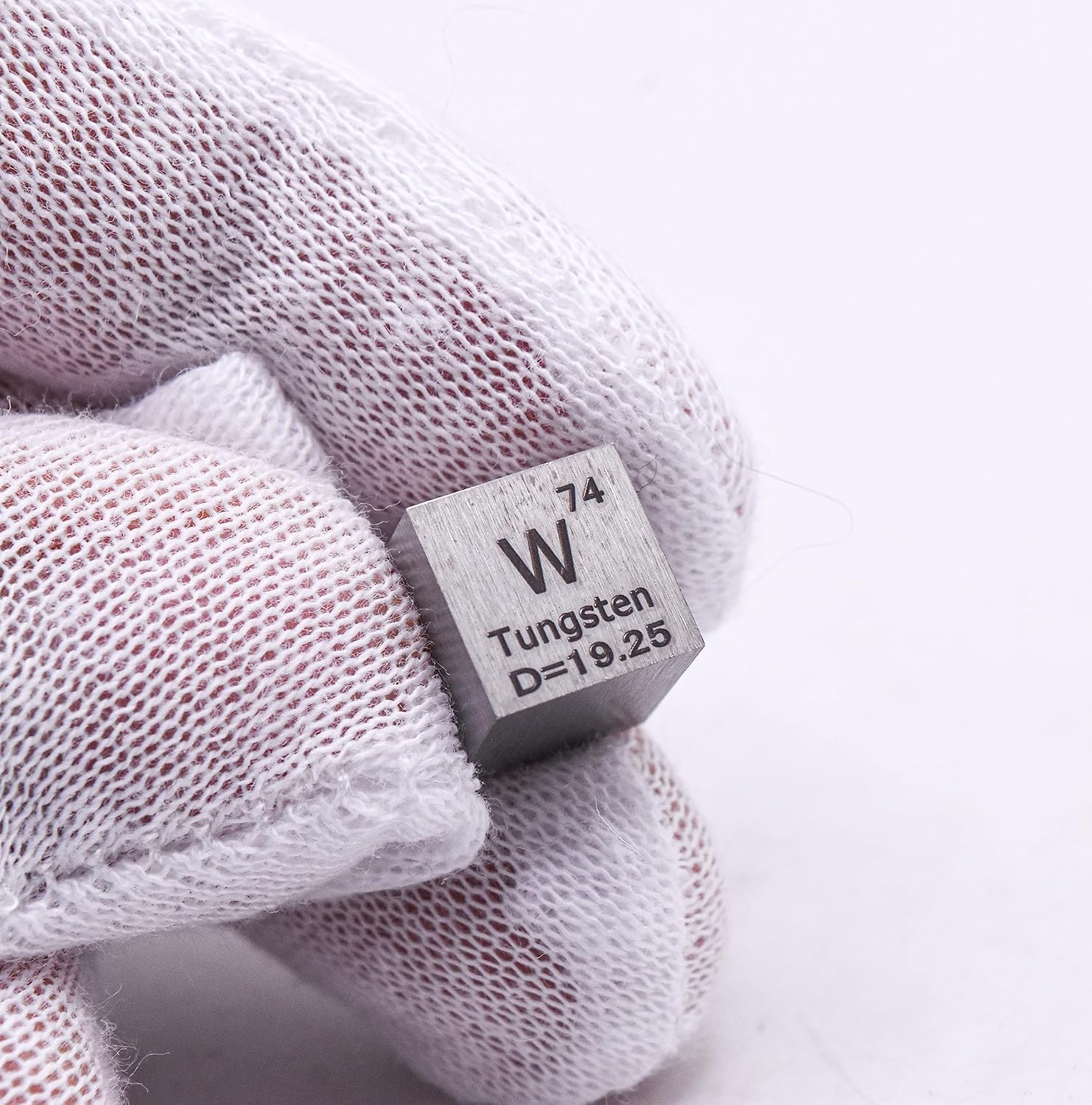 Cubo in tungsteno Wolfram da 10 mm con tavola periodica pura fino al 99,9%, con incisione, per collezione scientifica, educazione scientifica, con scatola in acrilico, 1 pezzo