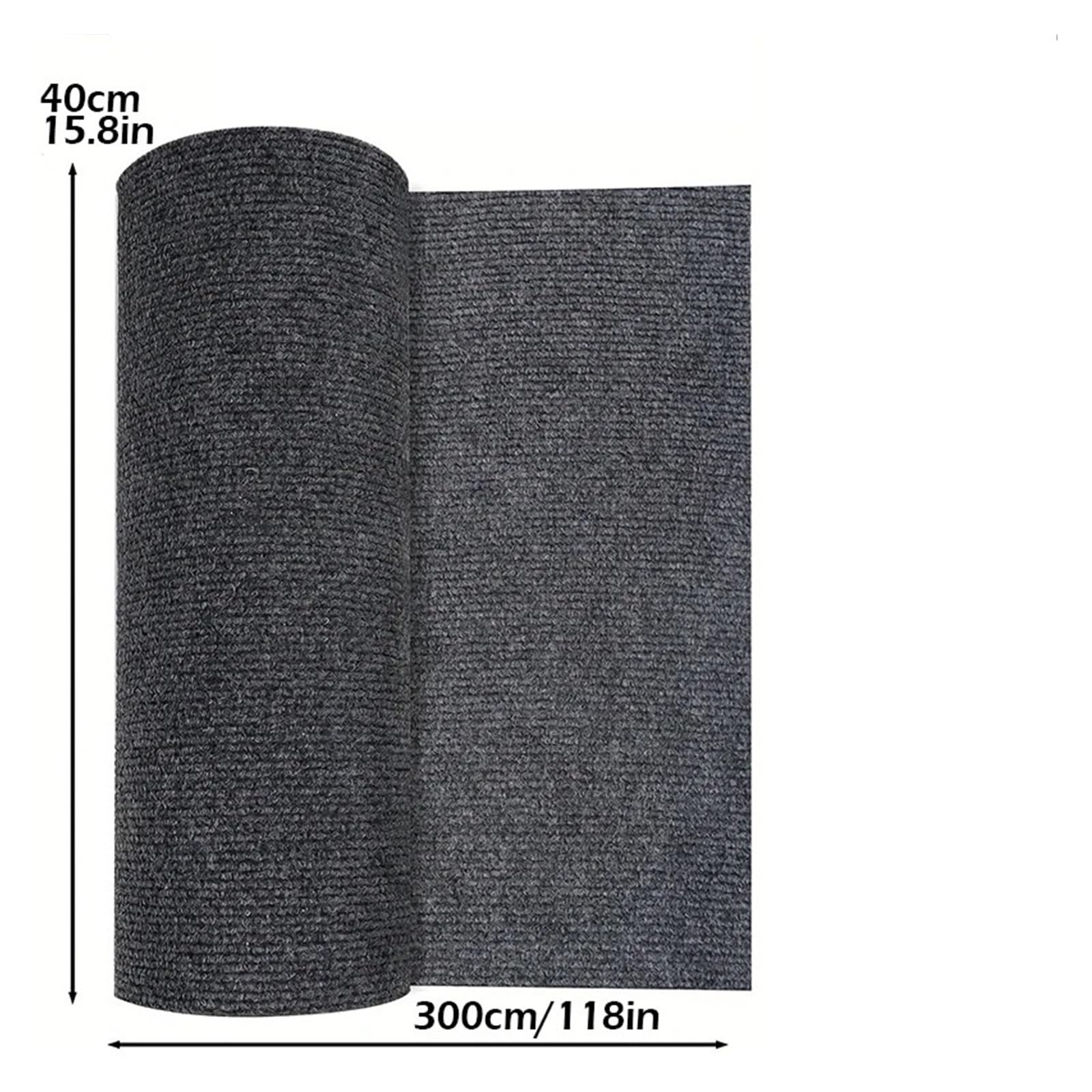 40 cm x 300 cm Küchen-Schlafzimmer-Teppich, Wasseraufnahme, Heimdekoration, selbstklebende Raumdekoration, Badezimmerteppiche, einfarbiger Teppich for Wohnzimmer(Dark Grey)