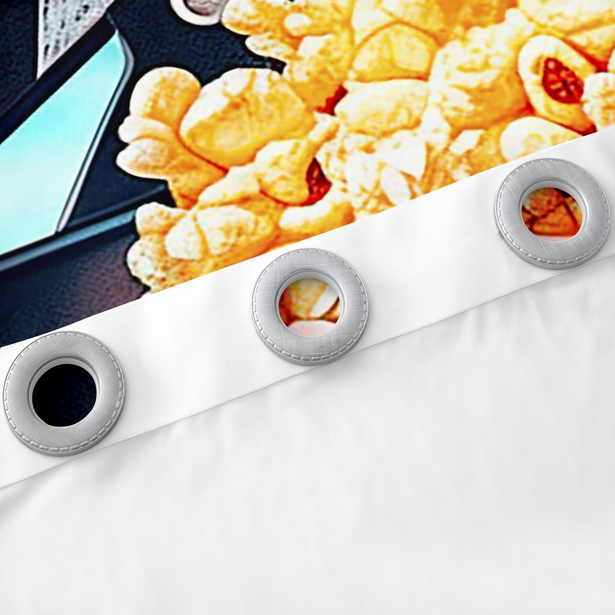 Erosebridal Movie Theater Blackout Curtains Cinema Scenes Curtains & Drapes,Vintage Film Clapper Theme Curtains Filmstrip Printed Home Decorative Window Curtains 84"X84",Popcorn Movie Theater Decor