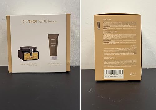 Máscara de manteca de karité pura africano para reparación de daños Saryn Key, 16.9 onzas + Crema de Manos 2.5 Onzas – Kit
