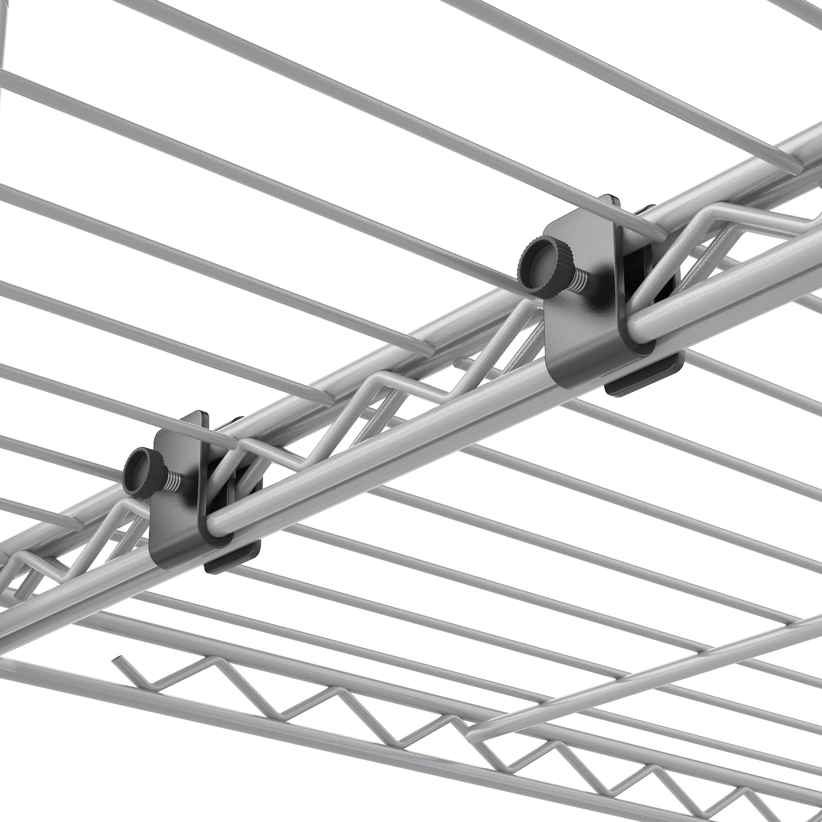 Himimi Estantería metálica de 5 niveles para almacenamiento, Unidad de estanterías de alambre ajustables, Estantes resistentes con pies niveladores, Estantería de almacenamiento 152*35*183cm, Plateado
