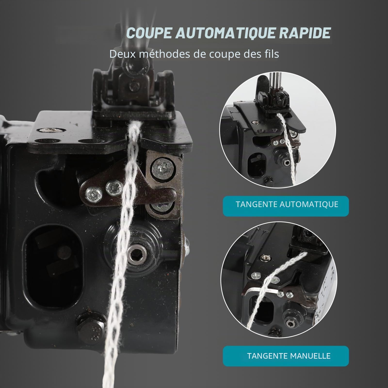 Machine à coudre sans fil pour batteries Makita 18 V, machine à coudre portable avec 2 batteries de 3000 mAh, longueur de point : 7-10 mm, épaisseur de couture : 0,2-11 mm pour sac en tissu, sac en