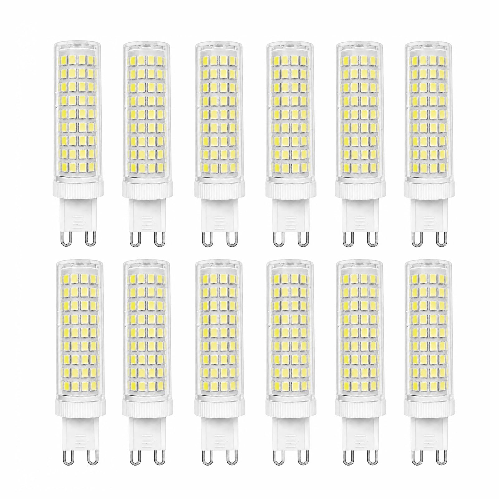 Sin Parpadeo Bombilla LED G9 15W, Equivalente a 120W Halógena, 1000LM, IRC≥80+, No Regulable, Cerámica, Para Interior(Cool white 6000K)