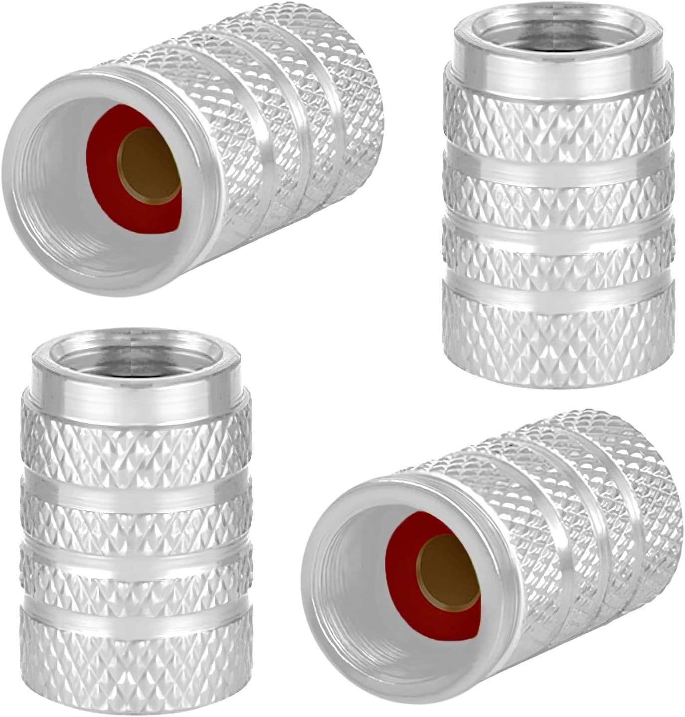 BAIEN 4 Pcs Tyre Valve Caps for Renault Scenic/Grand Scénic/Xmod IV III II I J9 R9 JZ JM JA 2000-2024, Stem Tyre Dust Caps with Seal Aluminium Tyre Valve With Car Logo