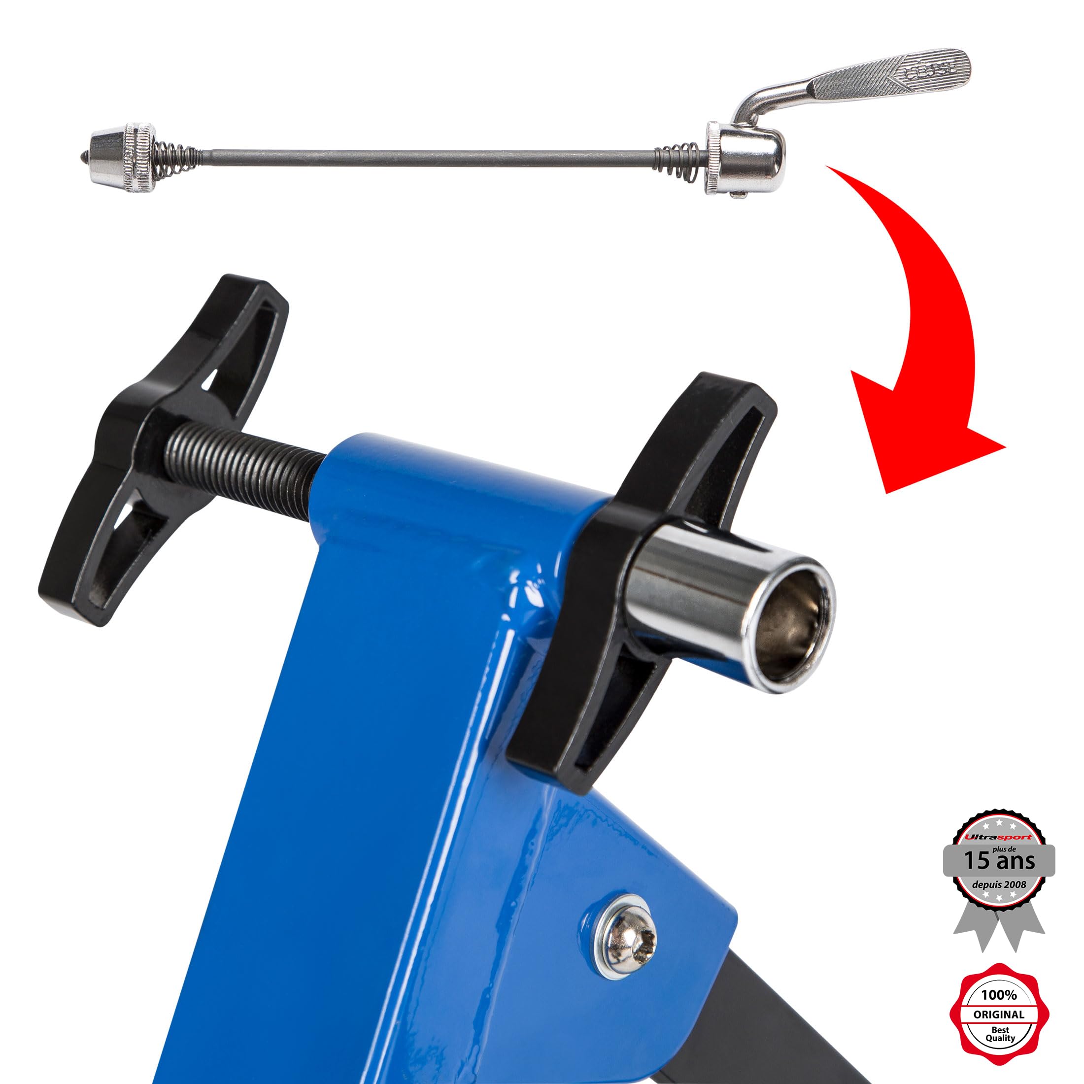 Home Trainer à Rouleaux Ultrasport – Pliable, 7 Niveaux De Résistance, Compatible Roues 26-28", Charge 100 Kg, Silencieux, Pour Vélo Avec Ou Sans Attache Rapide