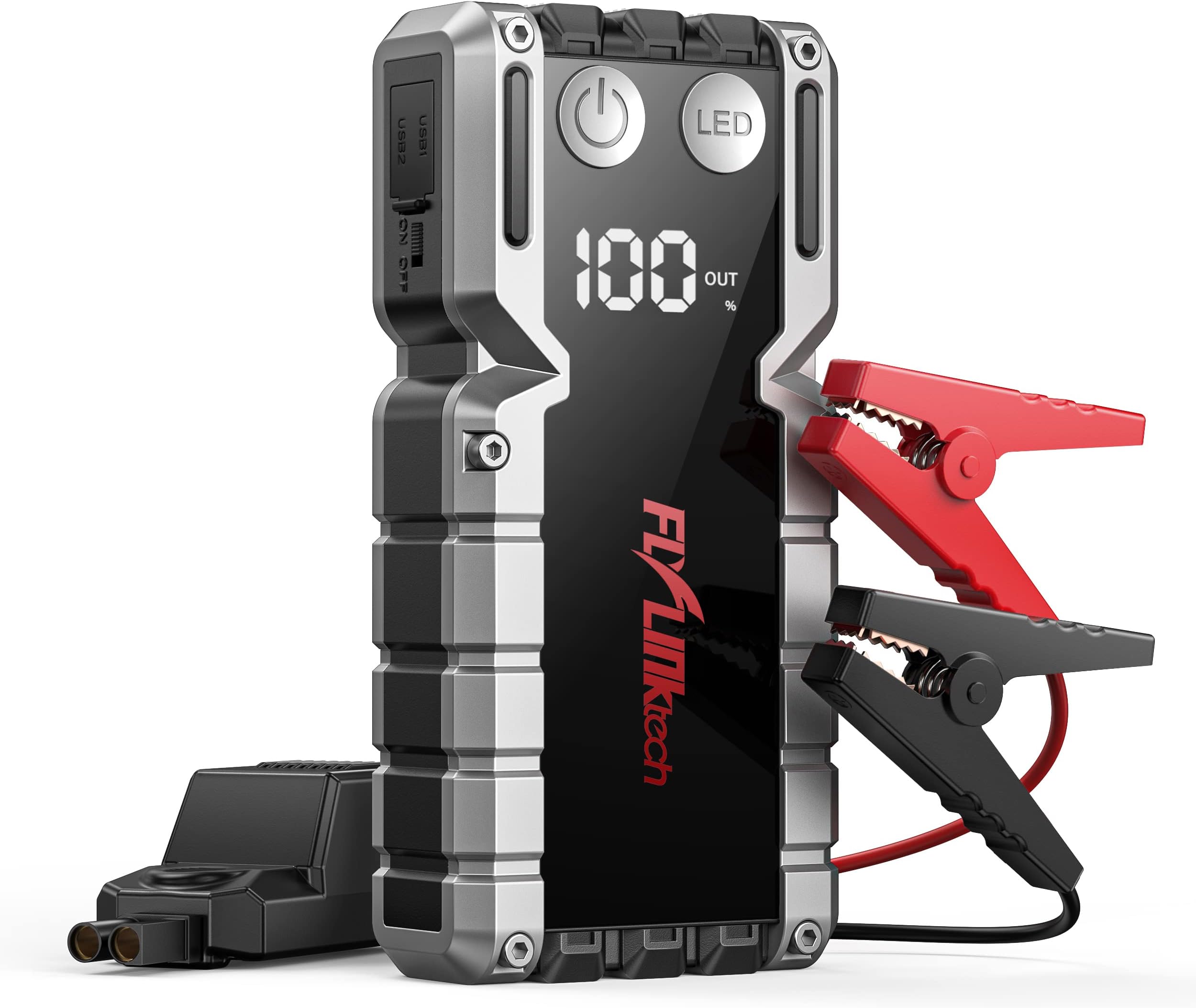 FLYLINKTECH Car Jump Starter 4000A, 12V Car Battery Starter (for 9.0L