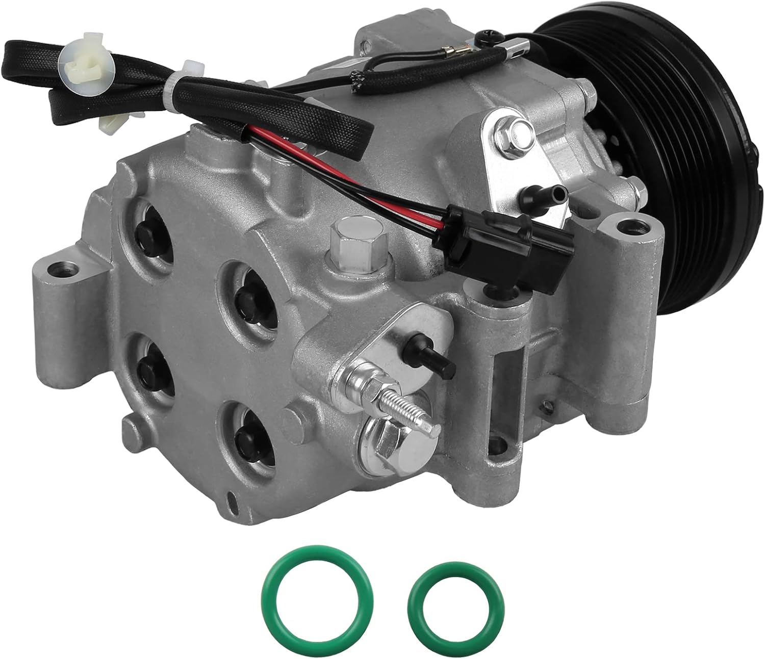 AC Compressor with Clutch Air Conditioning Compressor fit for 2006 2007 2008 2009 2010 2011 Honda Civic 1.8L - 3 Pins Plug