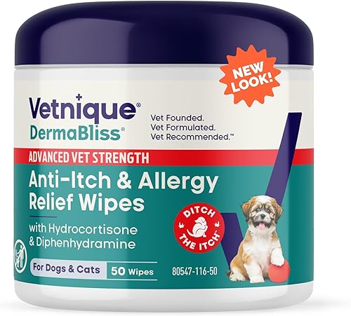 Miniatura 11 de Vetnique Dermabliss - Toallitas para la cara del perro, toallitas medicinales de clorhexidina para perros con arrugas, Bulldog francés, Bulldog