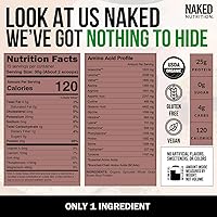 Vista 3 de Naked Rice 1 libra - Proteína orgánica de arroz integral, proteína vegana en polvo, sin OMG, sin gluten y sin soja. Proteína a base de plantas, sin