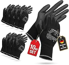 Uvex unipur 6639, 10 pairs - assembly gloves for dry and slightly damp areas - light, sensitive and dirt-resistant - red, black