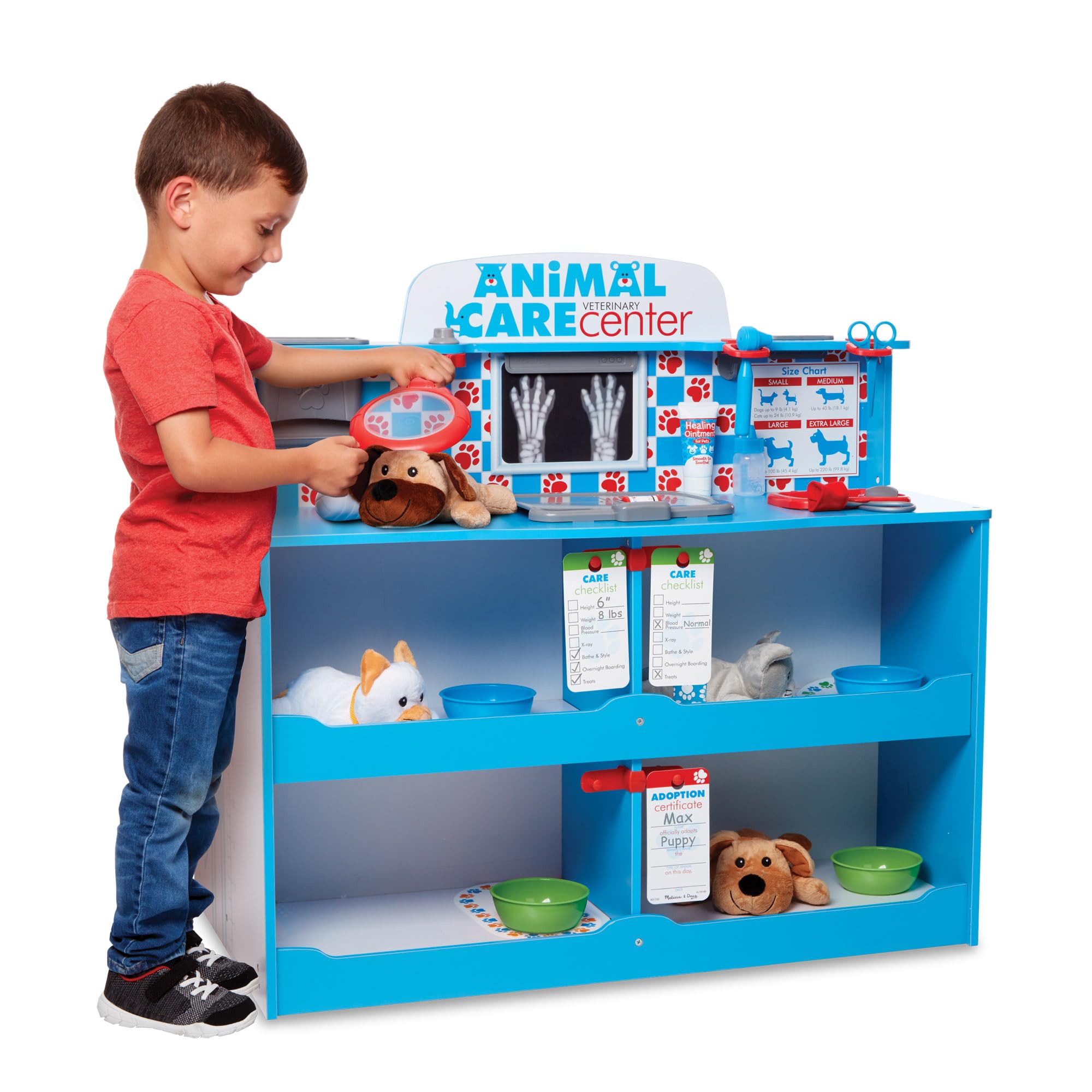 Melissa & Doug - Tierpflege Station - großes Spielset mit umfangreichem Zubehör für realistisches Rollenspiel, für Kinder ab 3 Jahren