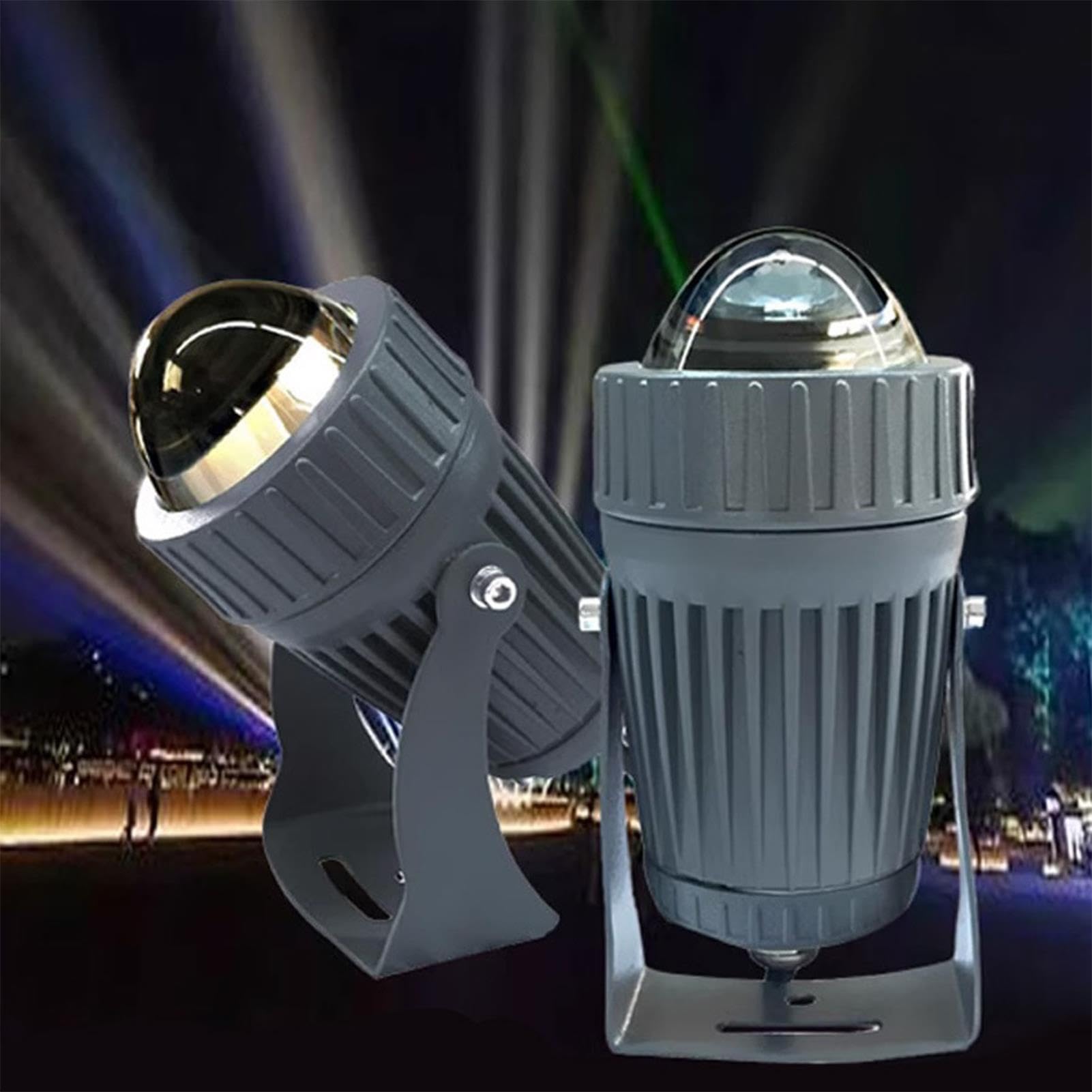 Focos LED De Largo Alcance, Foco LED Giratorio De Haz Estrecho, Iluminación LED Arquitectónica for Exteriores De 10W, Foco Bañador De Pared Impermeable IP65(Yellow)