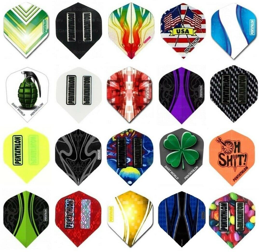 10 x Mixed Sets of Pentathlon Dart Flights Standard Shape