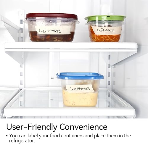 Miniatura 4 de Cinta adhesiva para congelador de 164 yardas, superficie para escribir, resistencia a bajas temperaturas, fácil de rasgar y quitar sin residuos,