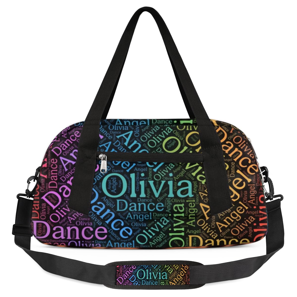 Customized Name 17 Kids Duffel Overnight Bag Girls, Personalized Teens Dance Bag Overnight Weekender Duffel Bags for Girls Travel School Practice