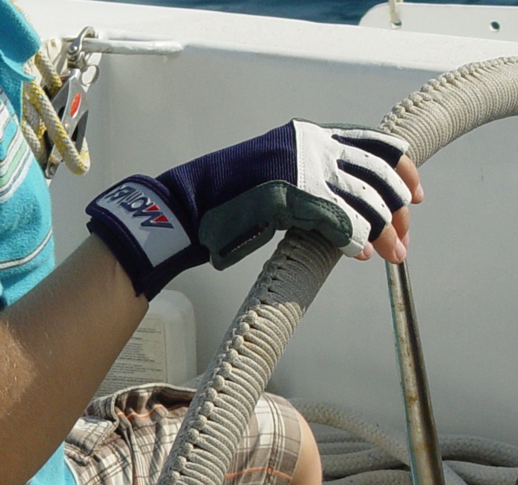 Segelhandschuhe Rückseite Elasthan alle Finger kurz Grösse XXL