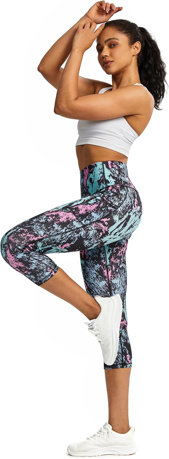 Capri Pants for Women,Leggings for Women Tummy Control,Yoga Pants with Pockets Running Fitness Gym Tights - Image 6