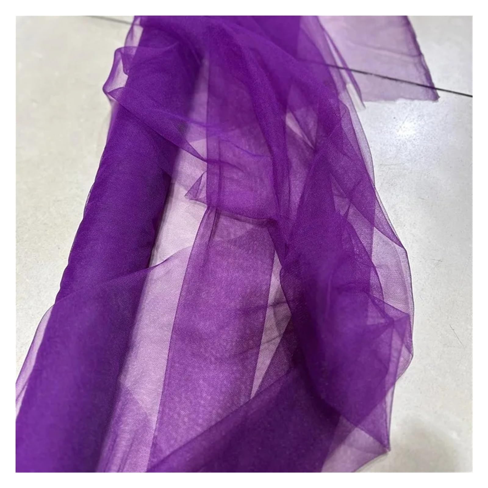 Tela de tul suave color malva púrpura rosa – Decoración de bodas, fiestas, fundas de sillas, velos y manualidades – Red de malla transparente para vestidos, cortinas y decoración de eventos (morado