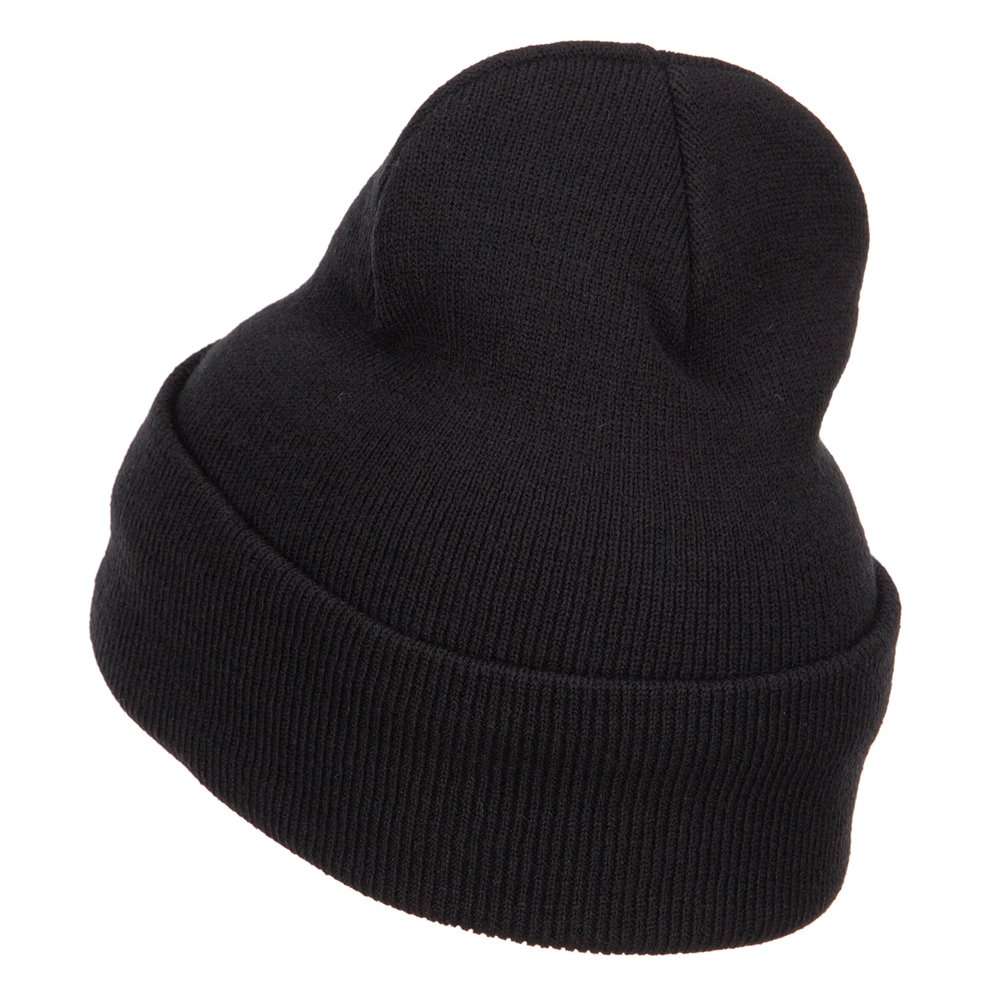 e4Hats.com Cameroon Flag Map Embroidered Long Beanie - Black OSFM