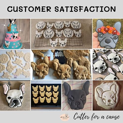 Miniatura 3 de Cortador de galletas Bulldog francés y cortador de golosinas para perros, cara - 3 pulgadas