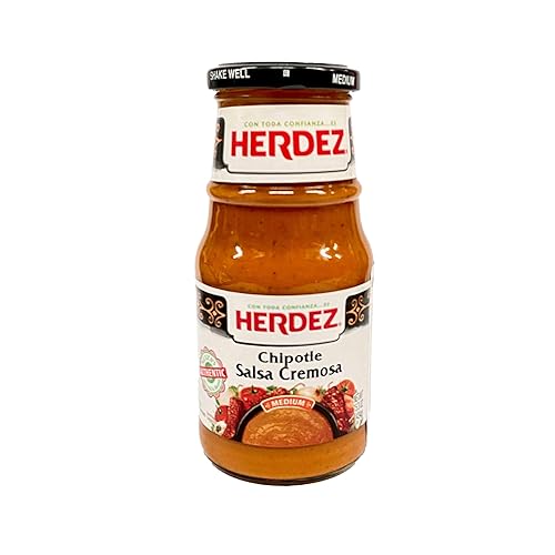 Herdez Auténticas salsas mexicanas picantes medianas de 15.7 onzas, sin gluten (Chipotle Salsa Cremosa, 2 unidades)