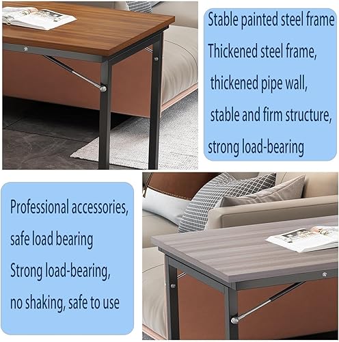 Miniatura 7 de Mesa plegable montada en la pared, mesa de cocina montada en la pared, escritorio flotante para pared, pies de soporte retráctiles, partición