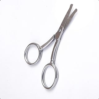 Babiface Nose Hair Scissor, Facial Hair Scissor | Rounded Tip Safety Scissor for Trimming Eyebrows Beard Moustache | Sharp Blade Stainless Steel Scissor for Men and Women