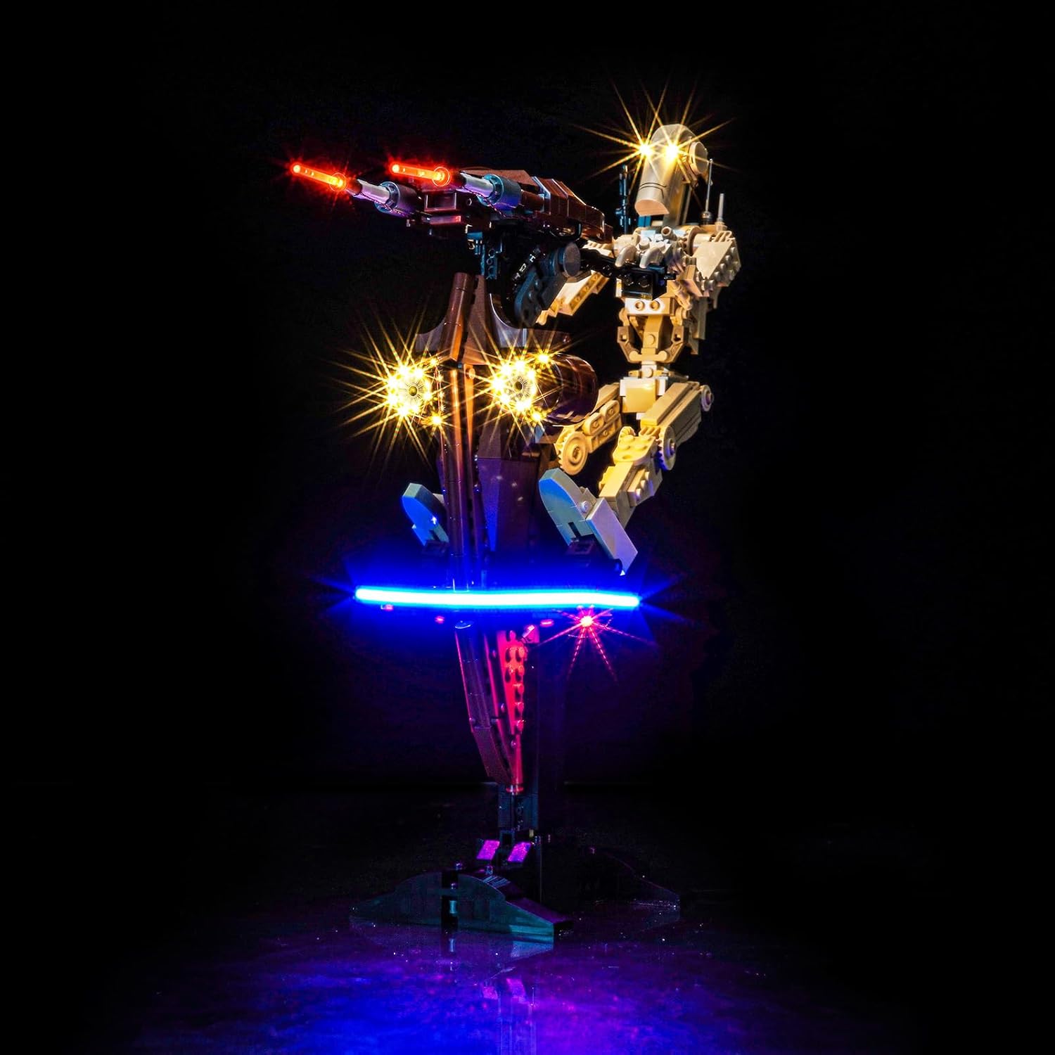 BrickBling LED Lights Compatible with Lego Battle Droid with STAP, Creative Light Kit Compatible with Lego 75428 (Lights Only, No Model) (Classic Version Light)