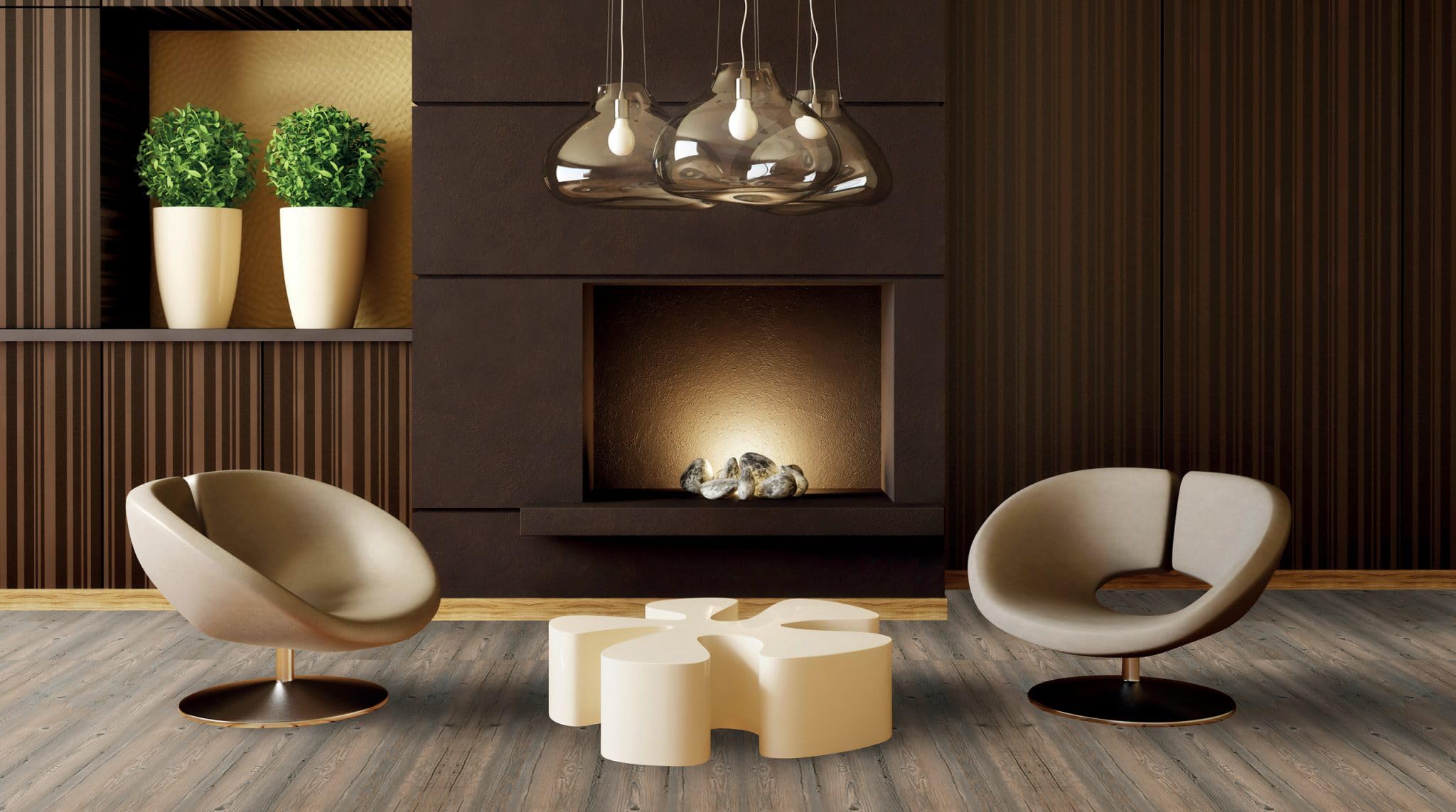 PARQUETCOLLECTION - Pavimento SPC 6mm ORIENTE 01010O "Anice" - Incastro Click - AC5/Kl.42 - Strato usura 0,55mm - Tappetino Integrato - Impermeabile - Ideale Bagno e Cucina - [1 box - 2,172m²]