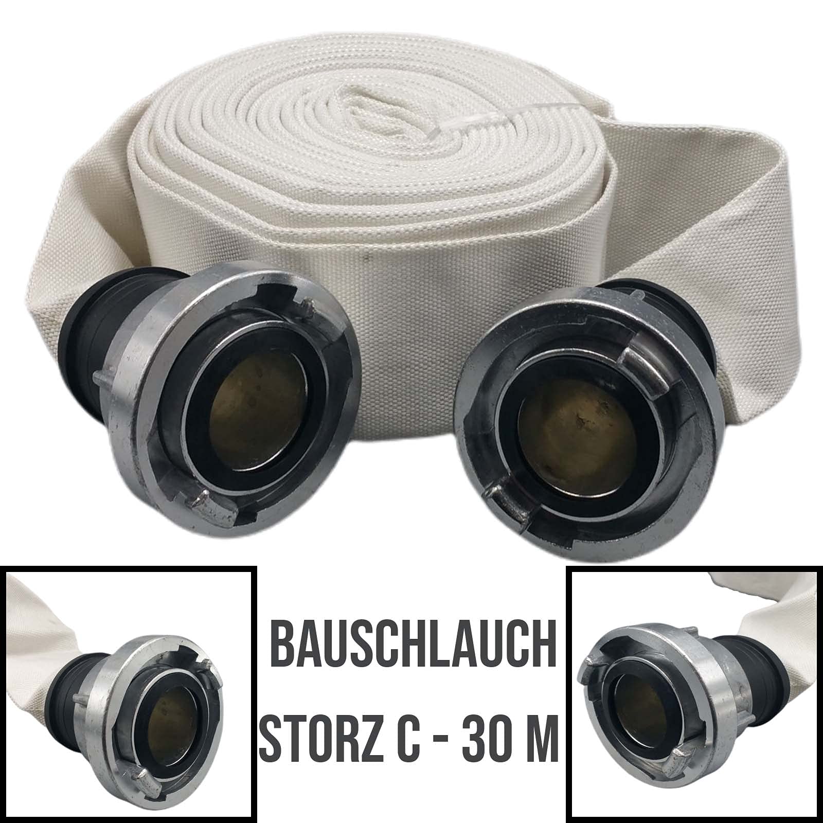 Bauschlauch Feuerwehr Flach Wasser Industrie Pumpe Gewebe Schlauch STORZ C 51 mm 2" - 30m