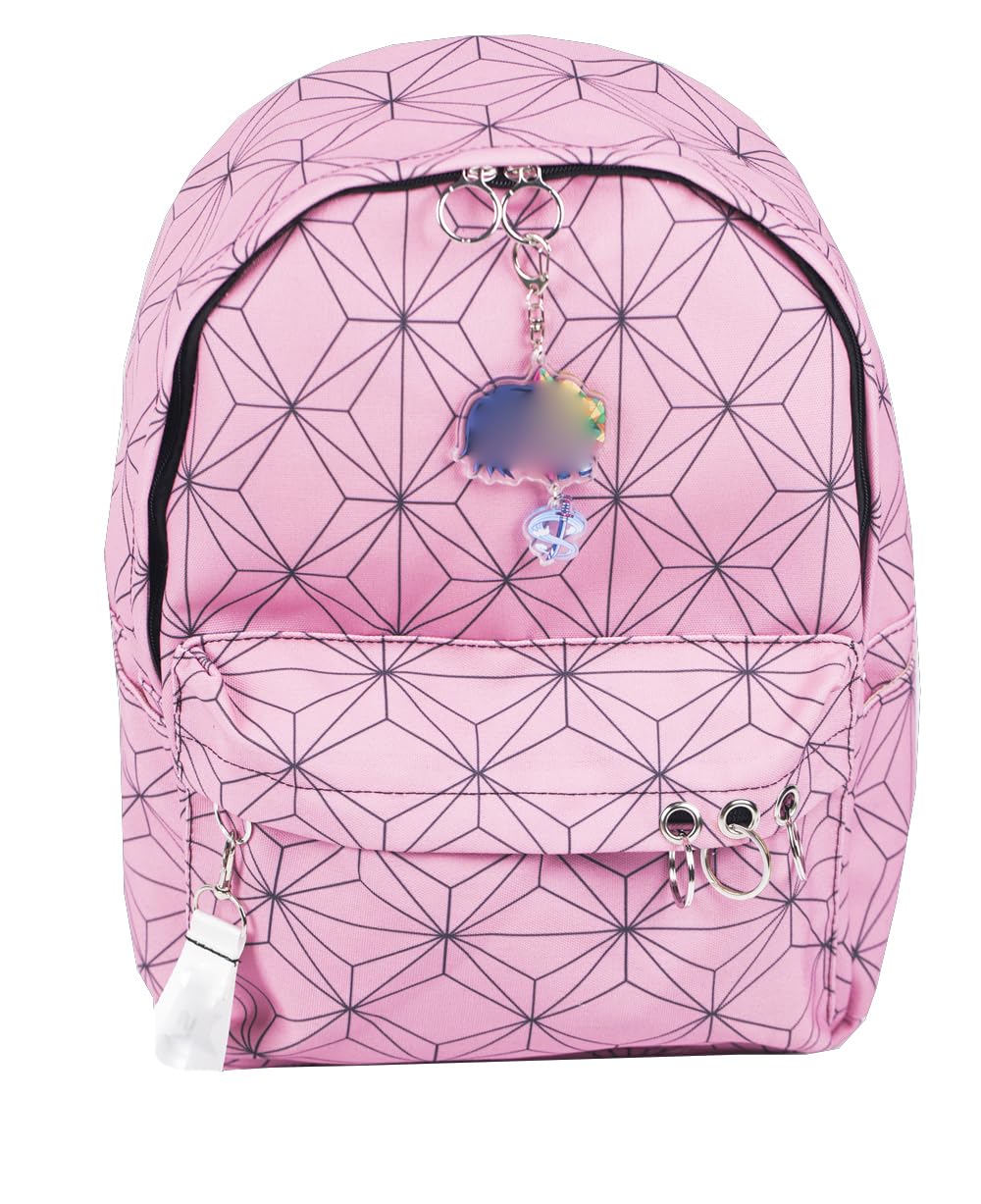 Maxer School Bag Outdoor Casual Shoulders Backpack Demon Slayer Travel Daypacks for Women Men Teens Kids