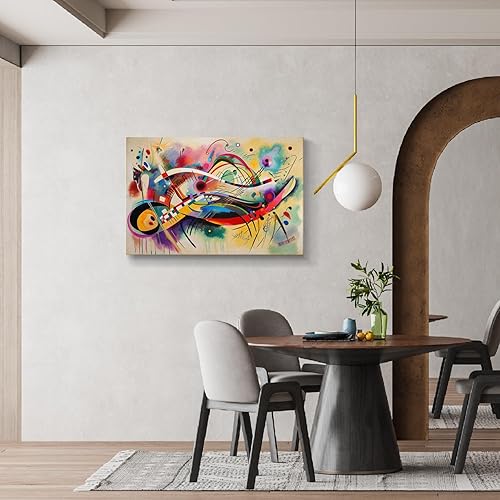 Miniatura 784 de Lienzo artístico para pared, pinturas de arte abstracto, fantasía azul, grafiti colorido sobre fondo blanco; decoración artística moderna para sala