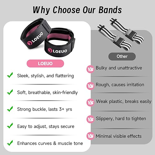 Miniatura 6 de Bandas de glúteos para entrenar glúteos, bandas de restricción de flujo sanguíneo ajustables con antideslizantes para entrenamiento de glúteos y