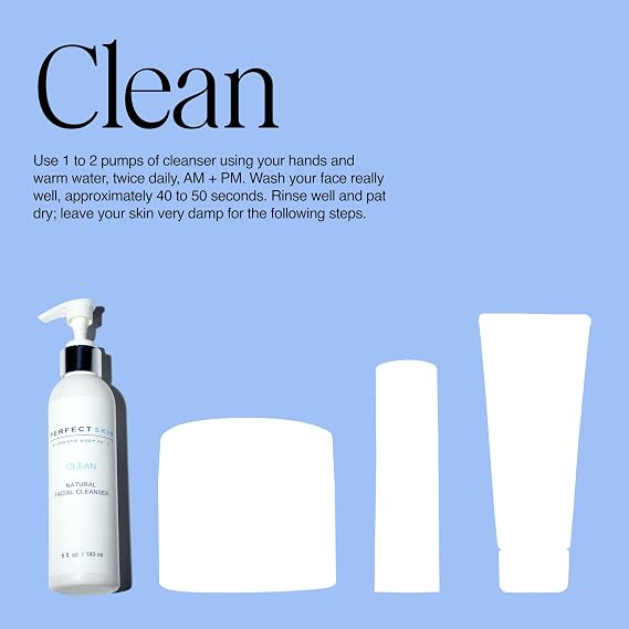PERFECT SKIN BY CHRISTIE KIDD, PA-C | Clean Natural Facial Cleanser Gentle Face Wash with Aloe, Olive Leaf & Tea Tree Soothes, Hydrates, Deep Cleans Pores 6 fl oz (180 ml)